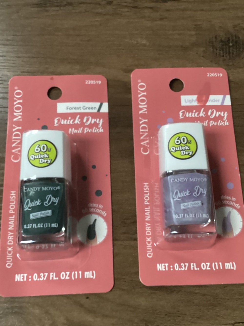 Candy Moyo Quick Dry Nail Polish Bundle Light Lavender & Forest Green